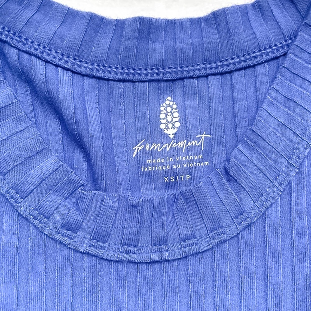 NEW Free People Movement Blissed Out Ribbed Tank Size XS African Violet Blue - Picture 7 of 12